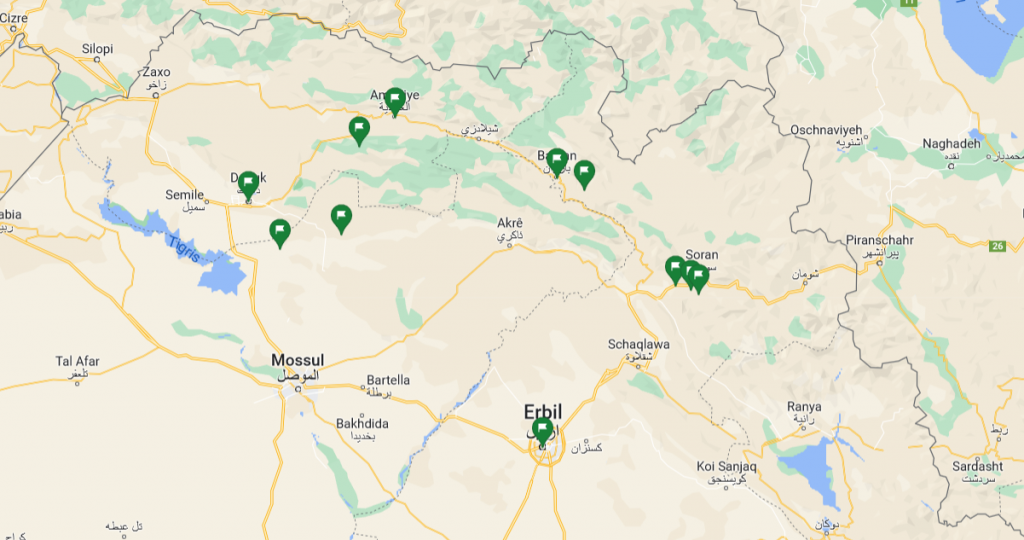 Route Irak Kurdistan